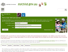 Tablet Screenshot of mychild.gov.au